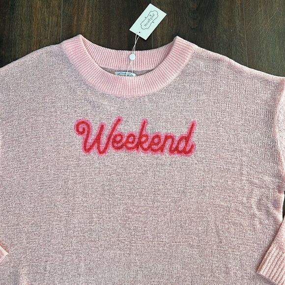 MudPie Size M/L Medium Large NWT Conner Weekend Lightweight Sweater Light Sheer - Picture 4 of 7